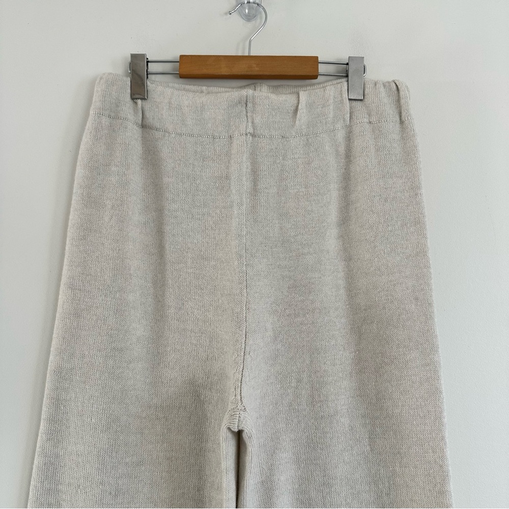 Micaela Greg Wool Tapered Sweatpants Size Large Cream - Picture 6 of 11